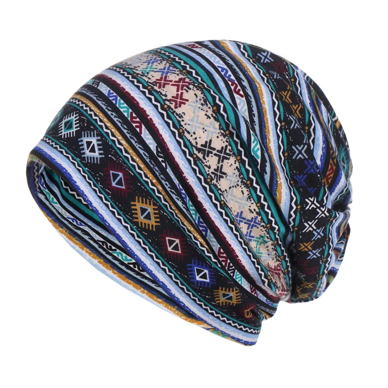 Floral Print Warm Hat