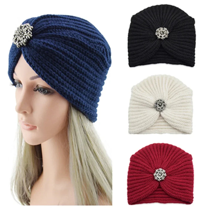 Winter Woolen Flower Hat