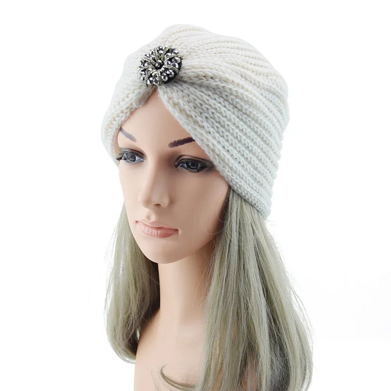 Winter Woolen Flower Hat